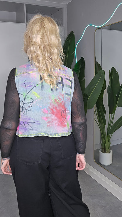 Jeansweste Neon