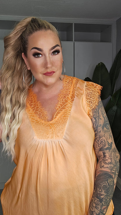 Satin Top LIV Orange 🧡