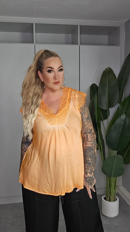 Satin Top LIV Orange 🧡