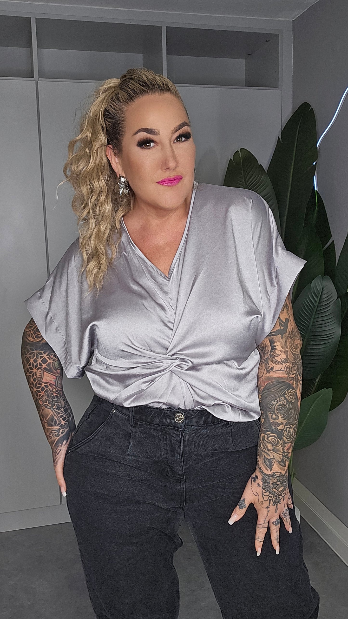 Satin Bluse Liu