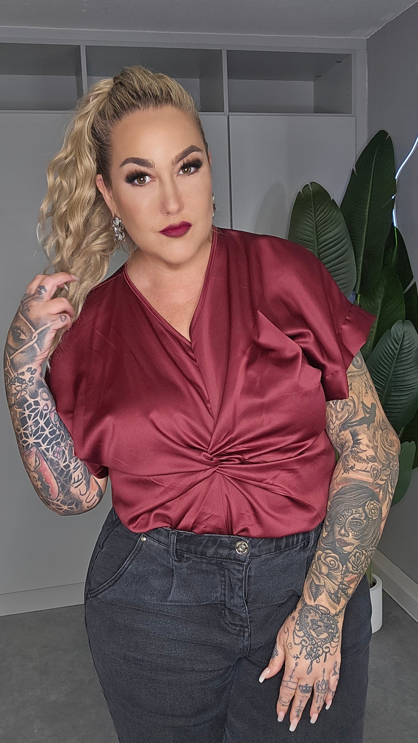Satin Bluse Liu