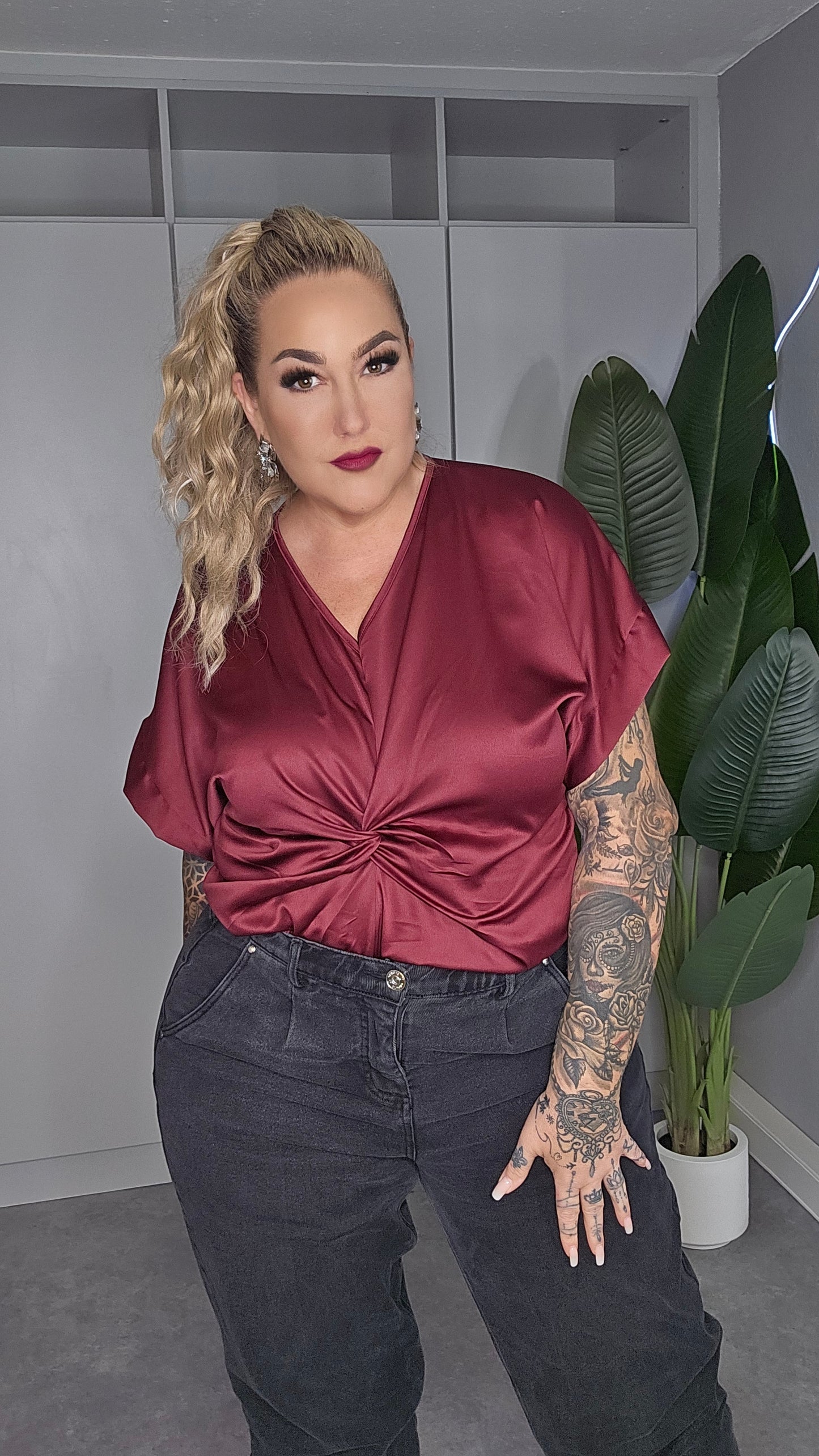 Satin Bluse Liu