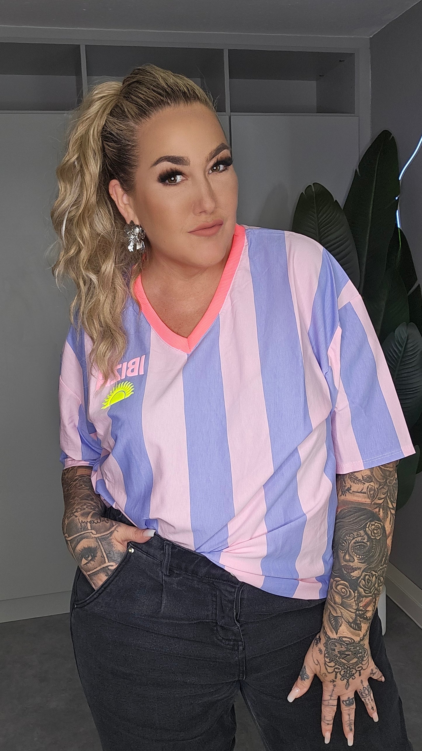 IBIZA Oversized Streifen-Shirt