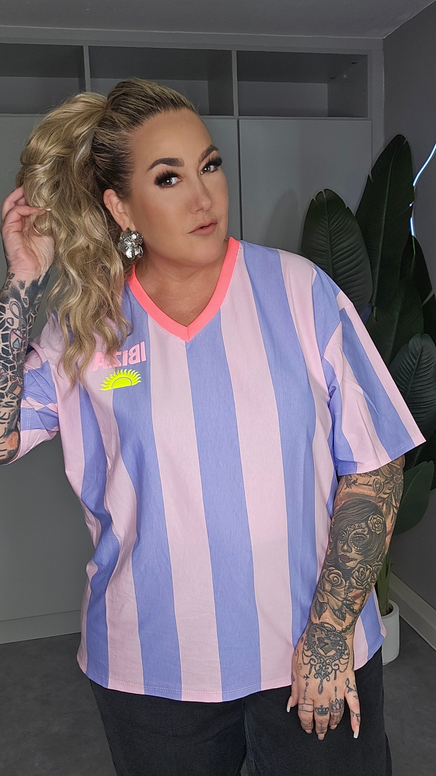 IBIZA Oversized Streifen-Shirt