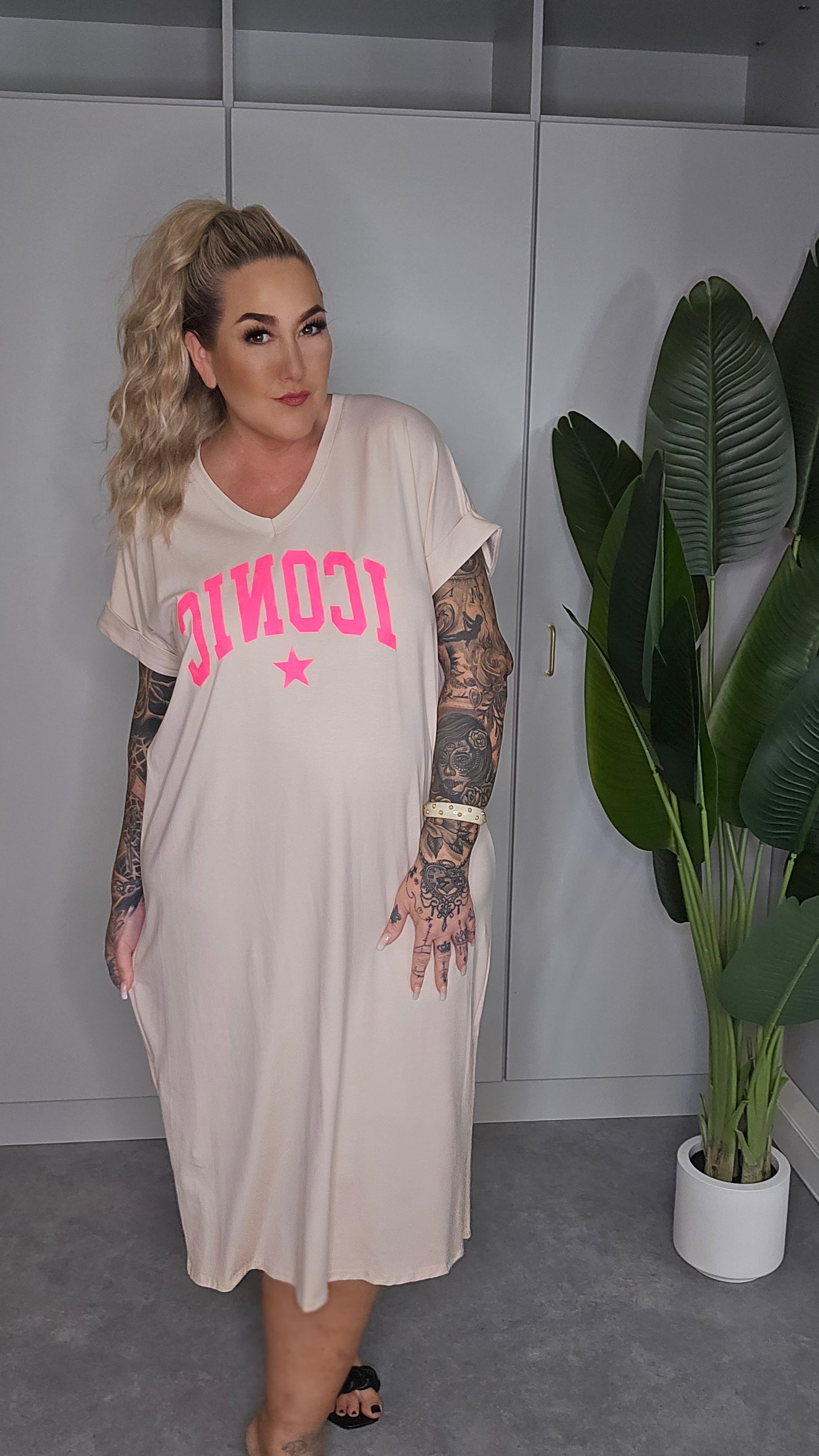 Longshirt ICONIC beige