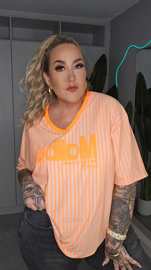 Shirt Malibu Orange Gestreift