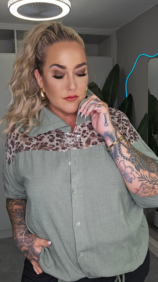 Kapuzenjacke Khaki Leo