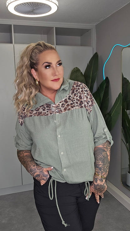 Kapuzenjacke Khaki Leo