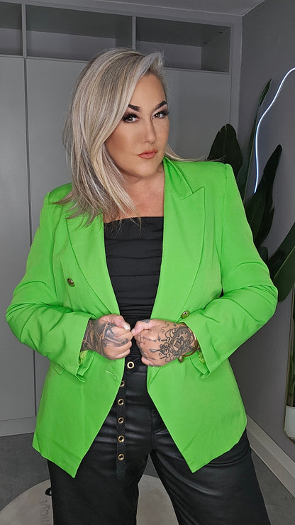 Blazer Plus Size Neongrün