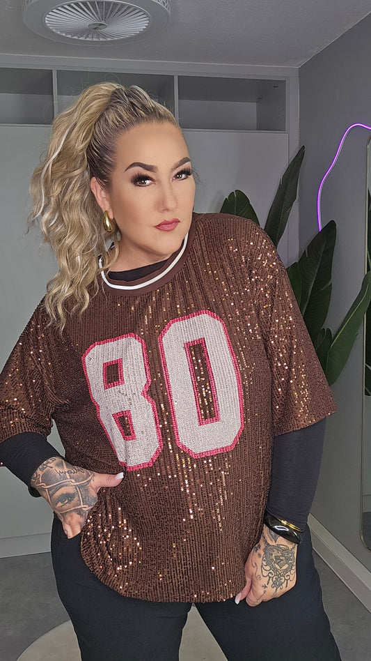 Oversize Pailletten-Top