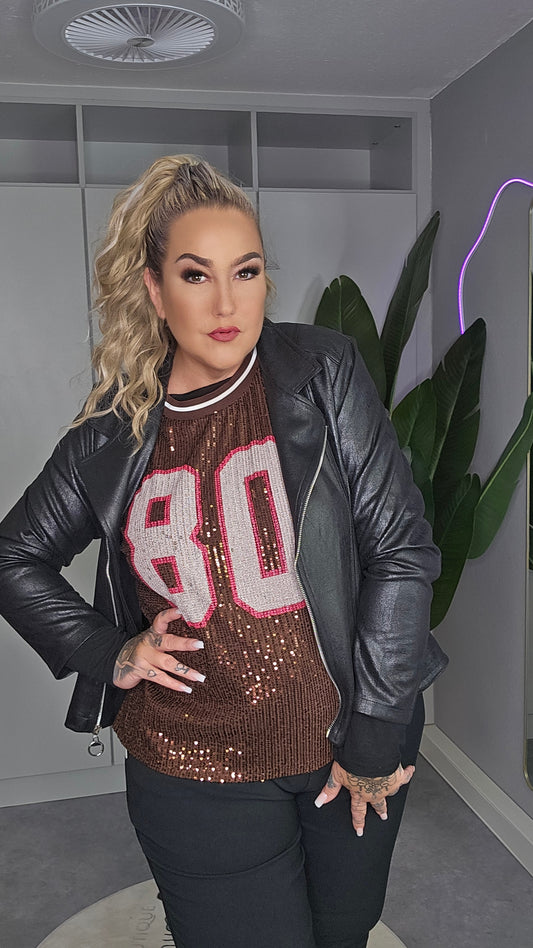 Bikerjacke schwarz Melange