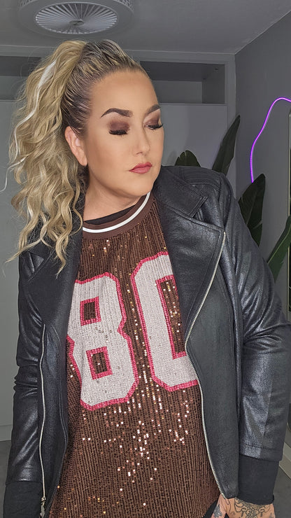 Bikerjacke schwarz Melange