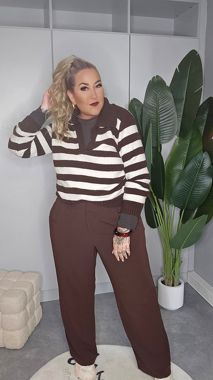 Gestreifter Pullover