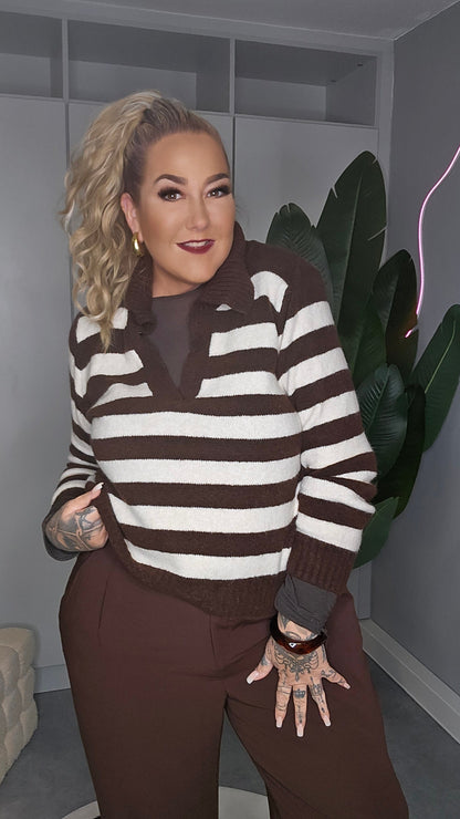Gestreifter Pullover