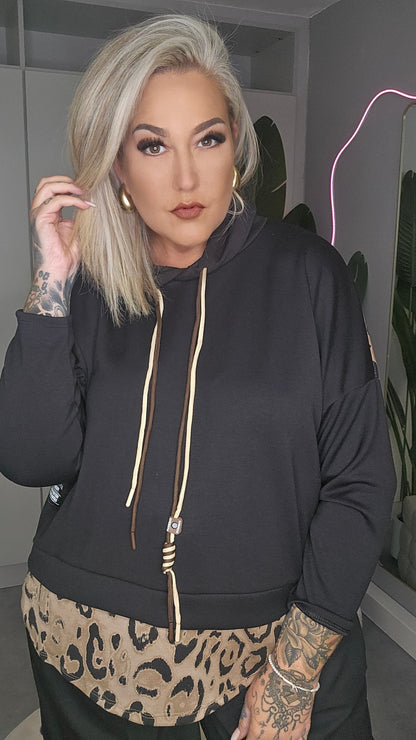 Leo Kapuzenshirt  schwarz