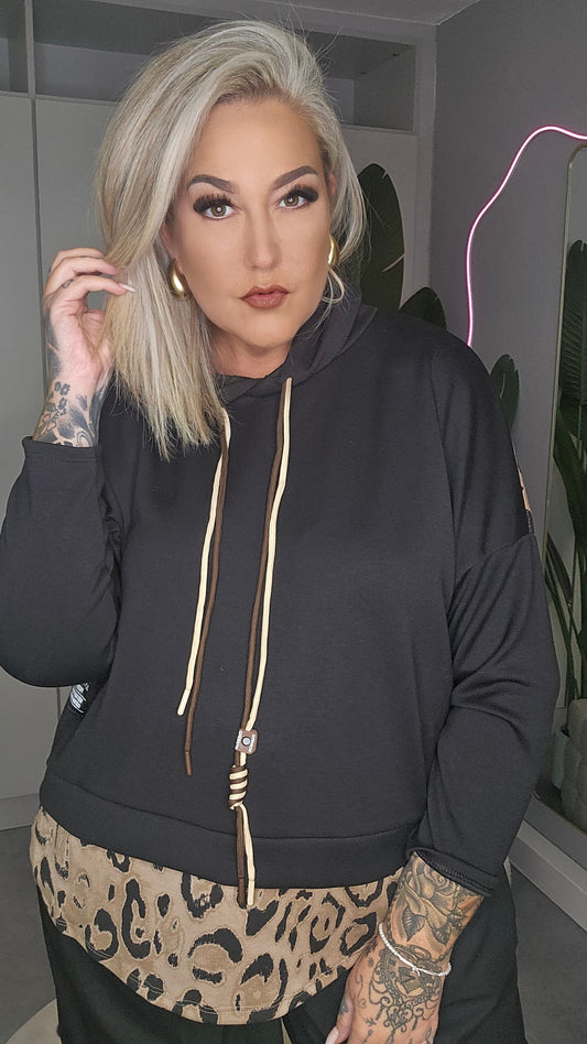 Leo Kapuzenshirt  schwarz