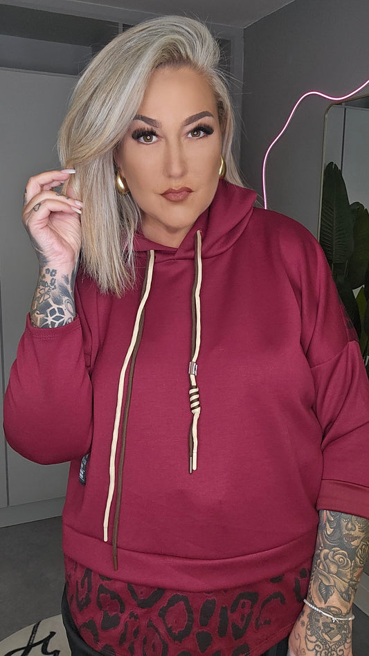 Leo Kapuzenshirt Bordeaux
