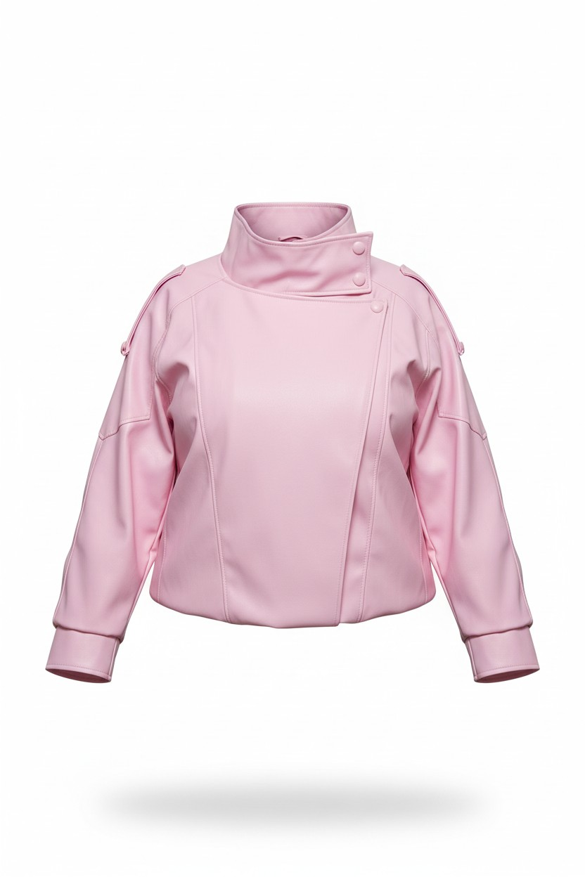 Oversize Lederjacke Blush Secret