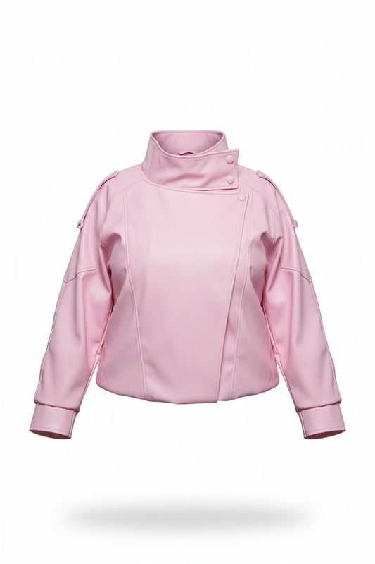 Oversize Lederjacke Blush Secret
