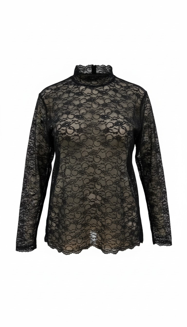 Spitzen Shirt Milana schwarz