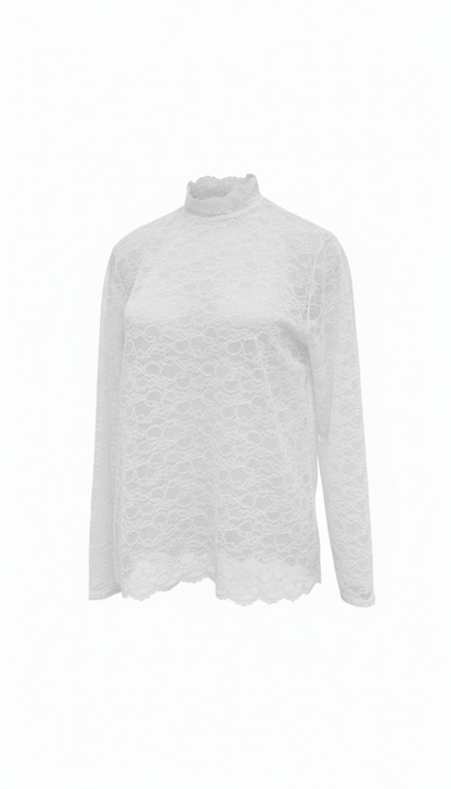 Spitzen Shirt Milana weiss