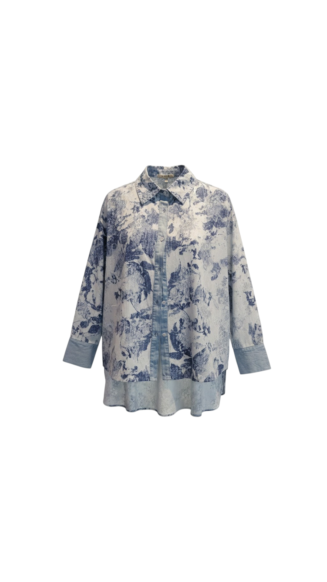 Bleu Chic & Denim Langarm Bluse