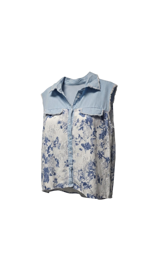 Bleu Chic & Denim ärmelose Bluse