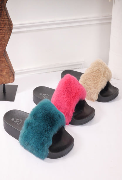 Fluffy Mules "wide fit"