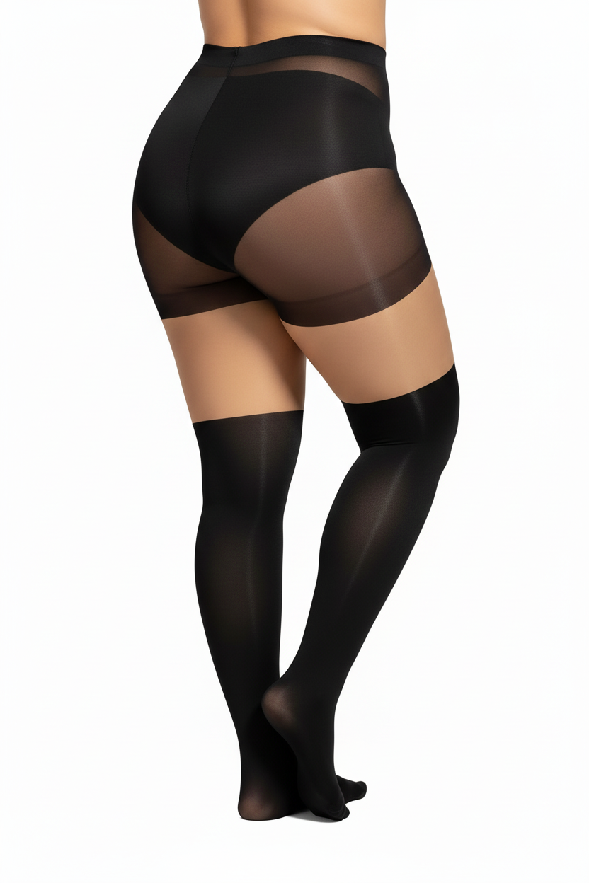 Strumpfhose Overknee-Optik Rücken deckend